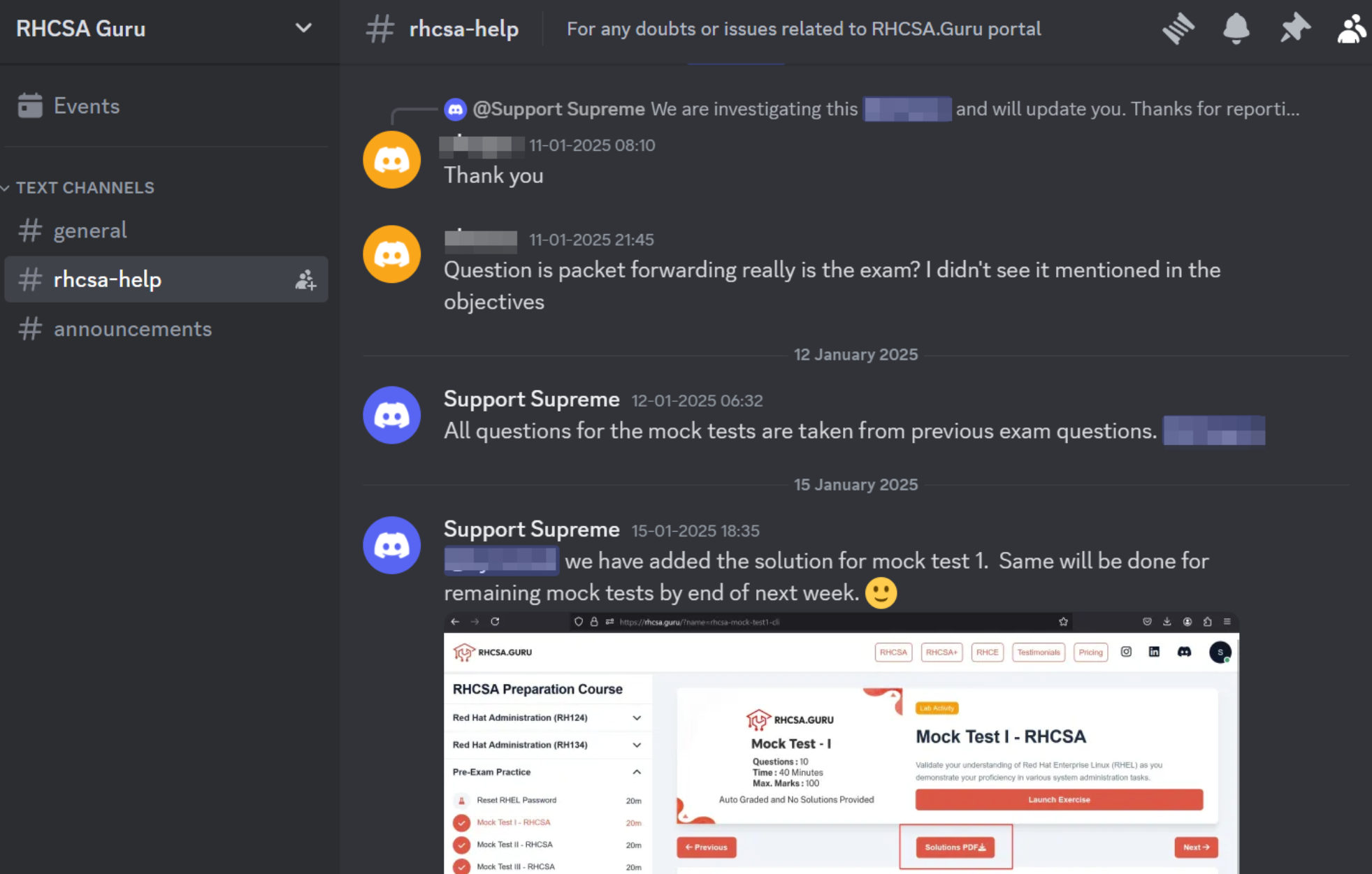 RHCSA Discord Support